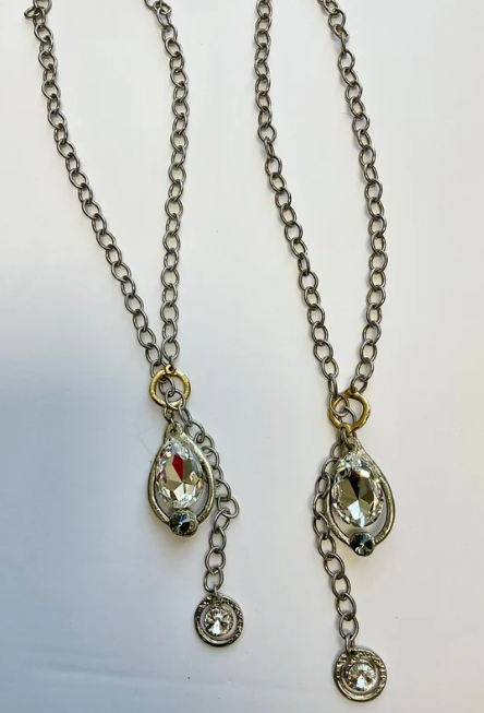 J. Jansen Designs #400 Pear Lariat Necklace