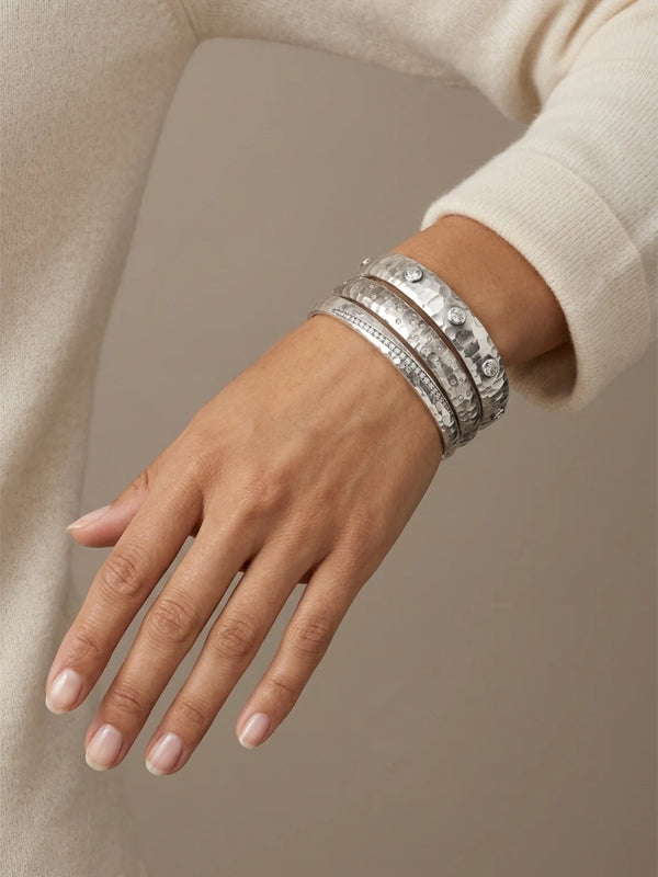 Tat2 Designs VINTAGE SILVER MIRA PAVÉ BANGLE