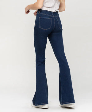 Vervet Escapade - High Rise Button Up Super Flare Jeans