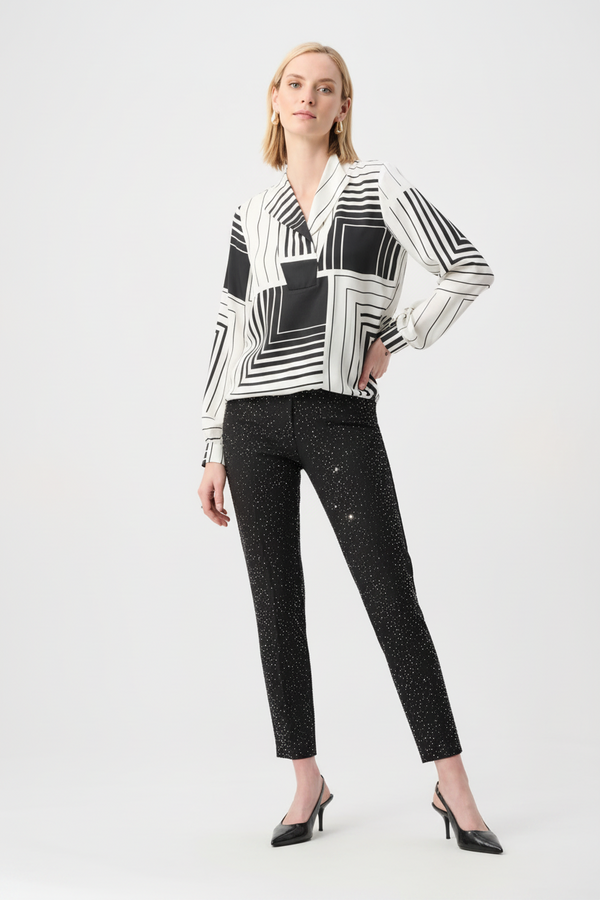Joseph Ribkoff Slim Fit Rhinestone Pants