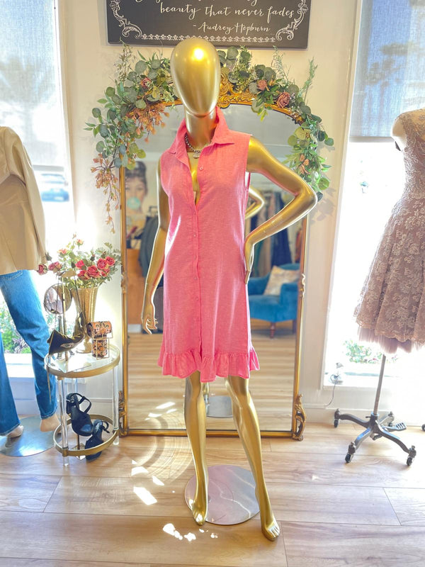 Pure Amici Sleeveless Ruffle Dress