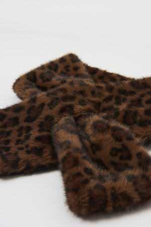 Joseph Ribkoff Faux Fur Leopard Print Bucket Hat