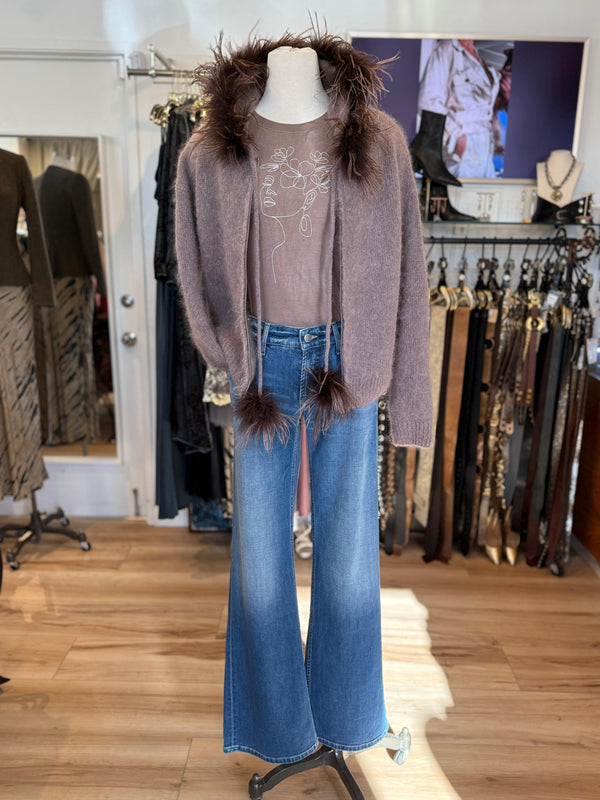 PHO Firenze Maglia Alpaca Lux With Feathered Hoodie