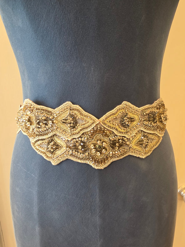 T.ba Tzar Embroidered Silk Velvet Belt | Handmade in Spain