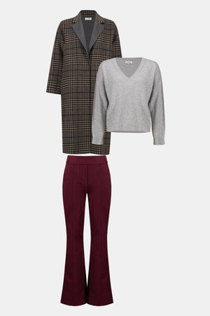 Joseph Ribkoff Wool Blend V-Neck Boxy Sweater