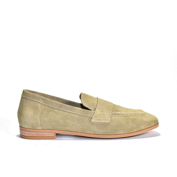 Cordani Ardelle Suede Loafer in Crosta Kaki