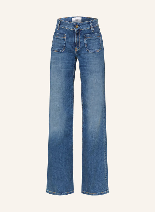 Cambio Amara Feminine Contrast Denim Jeans