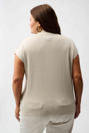 Joseph Ribkoff Sweater Knit Sleeveless Pullover With Iron-On Detail