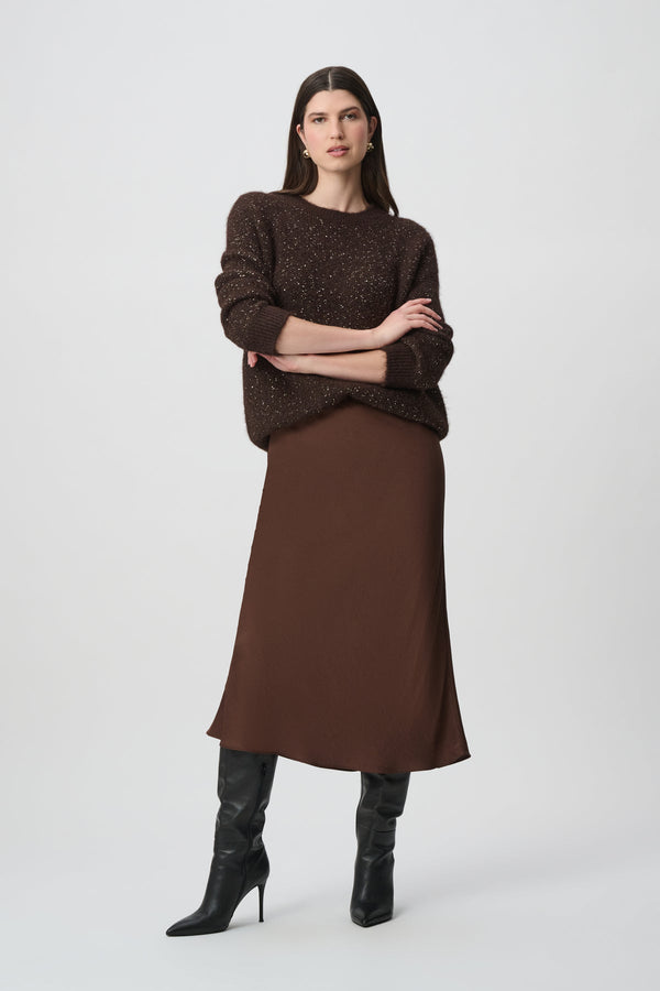 Joseph Ribkoff Satin Flared Midi Skirt