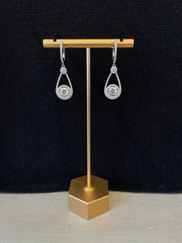 Joan Sabran Round Crystal Earrings