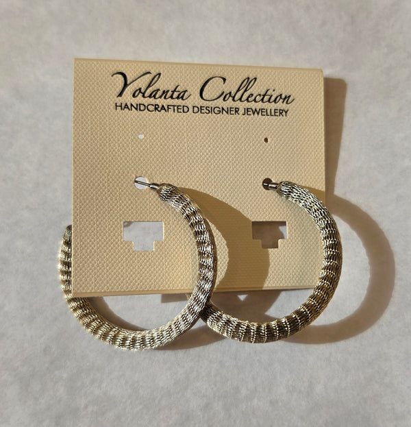 Yolanta Collection Gold On Silver Earings