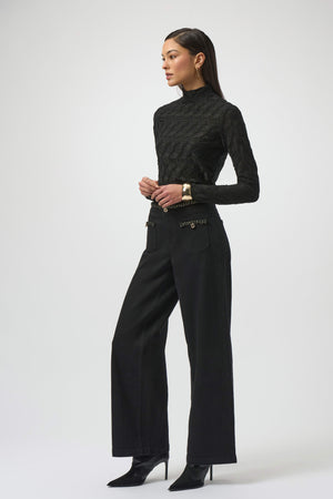 Joseph Ribkoff Textured Knit Fitted Top
