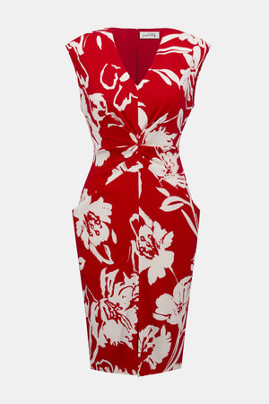 Joseph Ribkoff Scuba Crepe Floral Print Sheath Dress