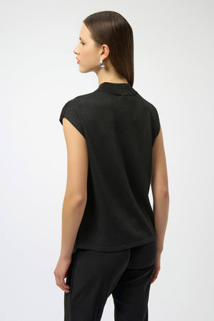 Joseph Ribkoff Sweater Knit Sleeveless Pullover With Iron-On Detail