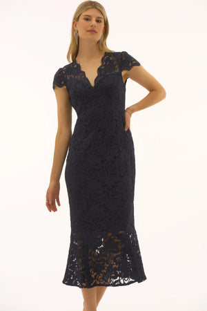 Joseph Ribkoff   Signature | Stretch Lace Trumpet Dress