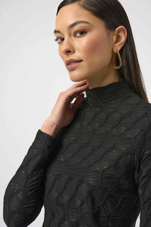 Joseph Ribkoff Textured Knit Fitted Top