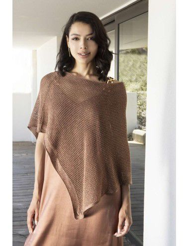 Aggel Knitwear Lurex poncho