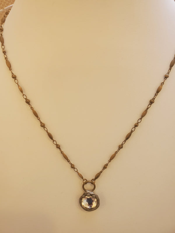 Mikal Winn Swarovsky Vintage Chain Necklace