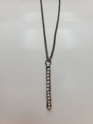 Mikal Winn Seed Pearls Stick Necklace