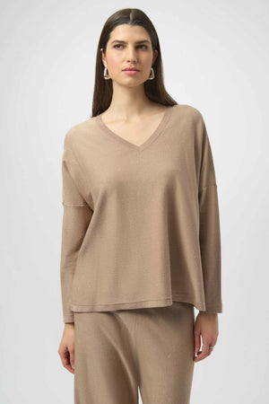 Joseph Ribkoff Sequined Sweater Knit Boxy Top
