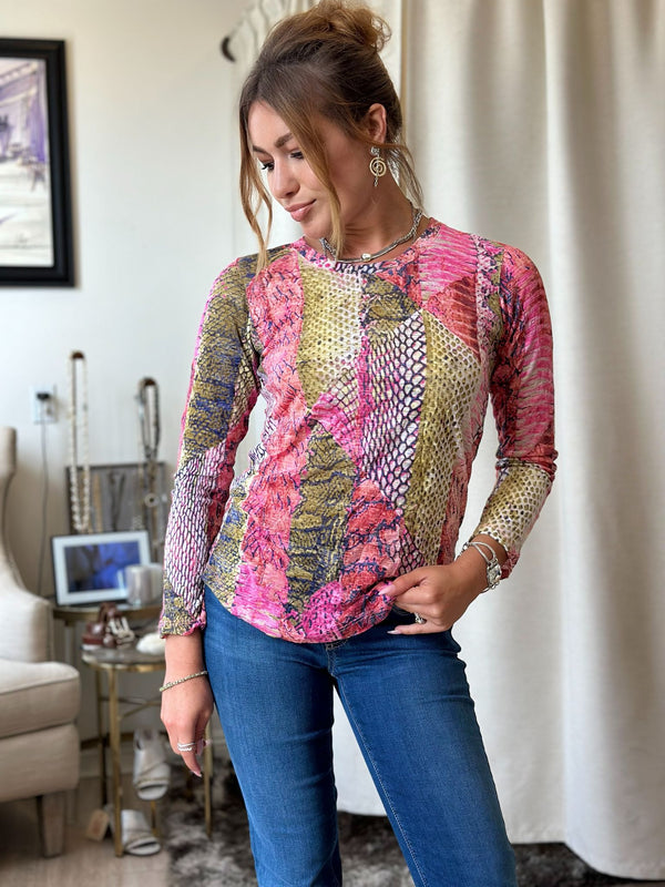 David Cline Long Sleeve Crew Neck With Stones
