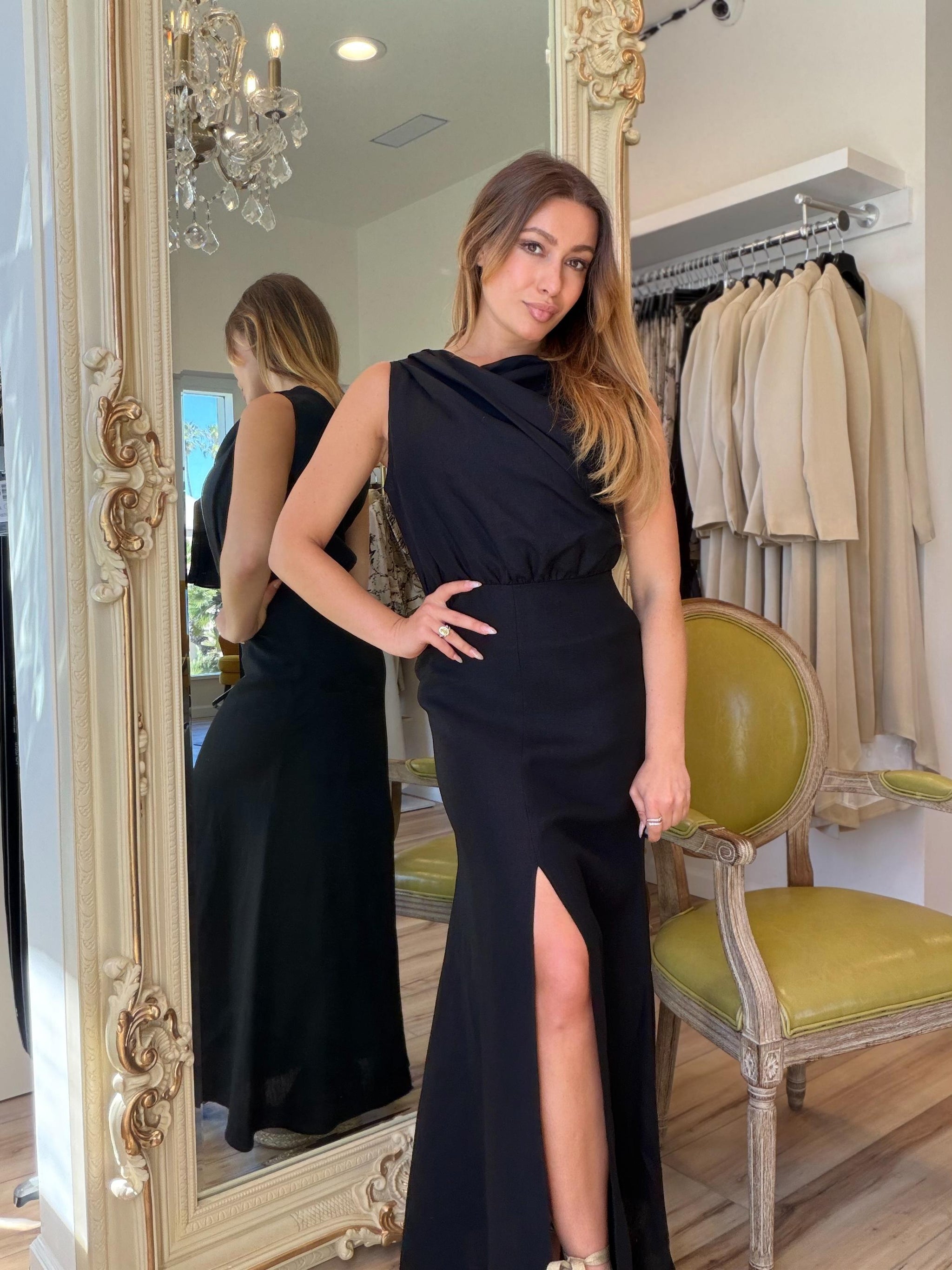 T.ba Toscana 100% Linen Sleeveless Maxi Dress | PapillonStyles T.ba Toscana 100% Linen Sleeveless Maxi Dress | PapillonStyles