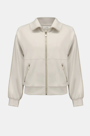 Joseph Ribkoff Scuba Jersey Funnel Neck Jacket