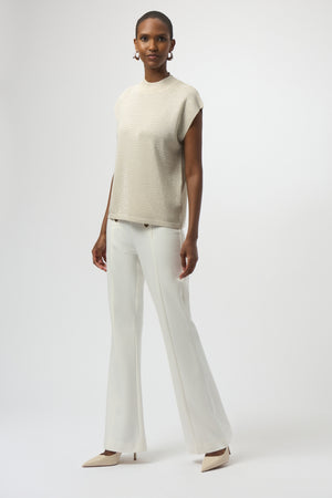 Joseph Ribkoff Sweater Knit Sleeveless Pullover With Iron-On Detail