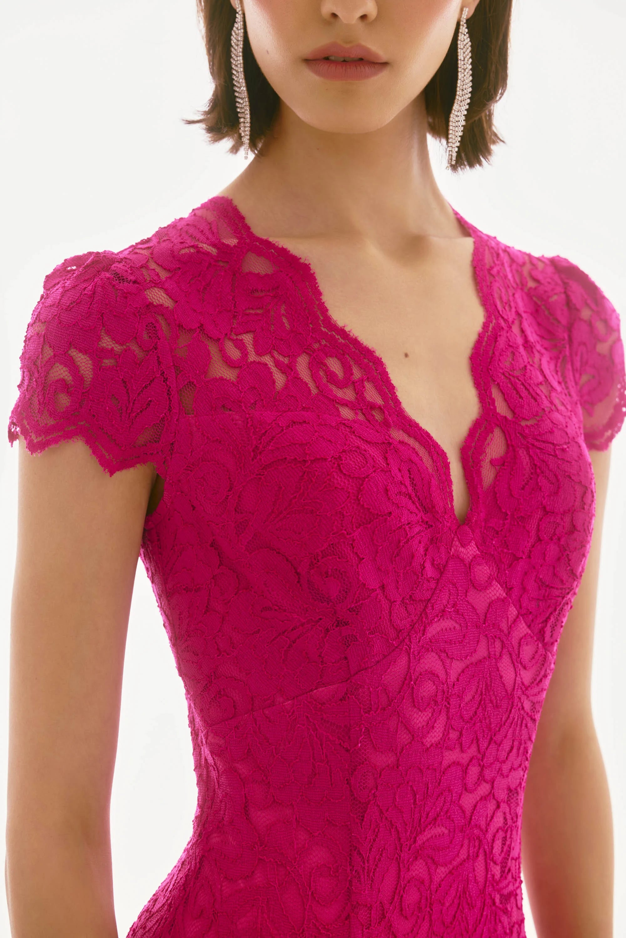 Joseph Ribkoff Stretch Lace Trumpet Dress | Signature Collection - PapillonStyles Joseph Ribkoff Stretch Lace Trumpet Dress | Signature Collection - PapillonStyles