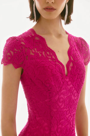 Joseph Ribkoff   Signature | Stretch Lace Trumpet Dress