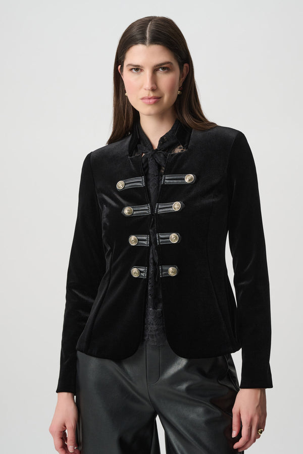 Joseph Ribkoff Velvet Military Fitted Blazer