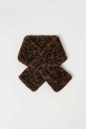Joseph Ribkoff Faux Fur Leopard Print Bucket Hat