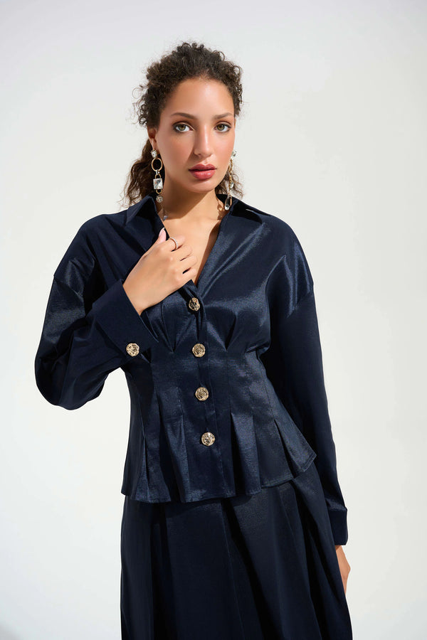 Joseph Ribkoff Signature Stretch Taffeta Fit And Flare Blouse