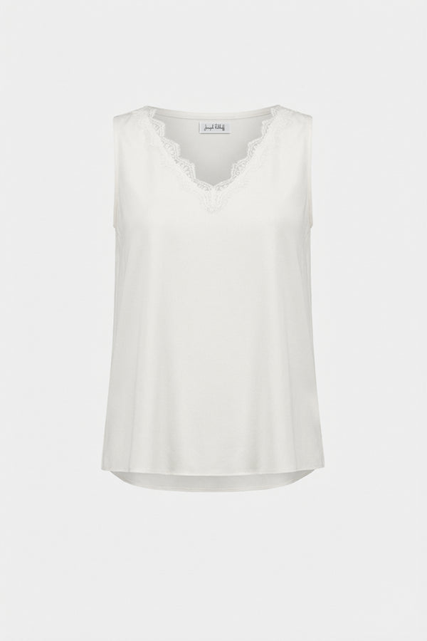 Joseph Ribkoff Recycled Satin Sleeveless V-Neck Top