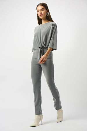Joseph Ribkoff Melange Silky Knit Straight Leg Pull-On Pants