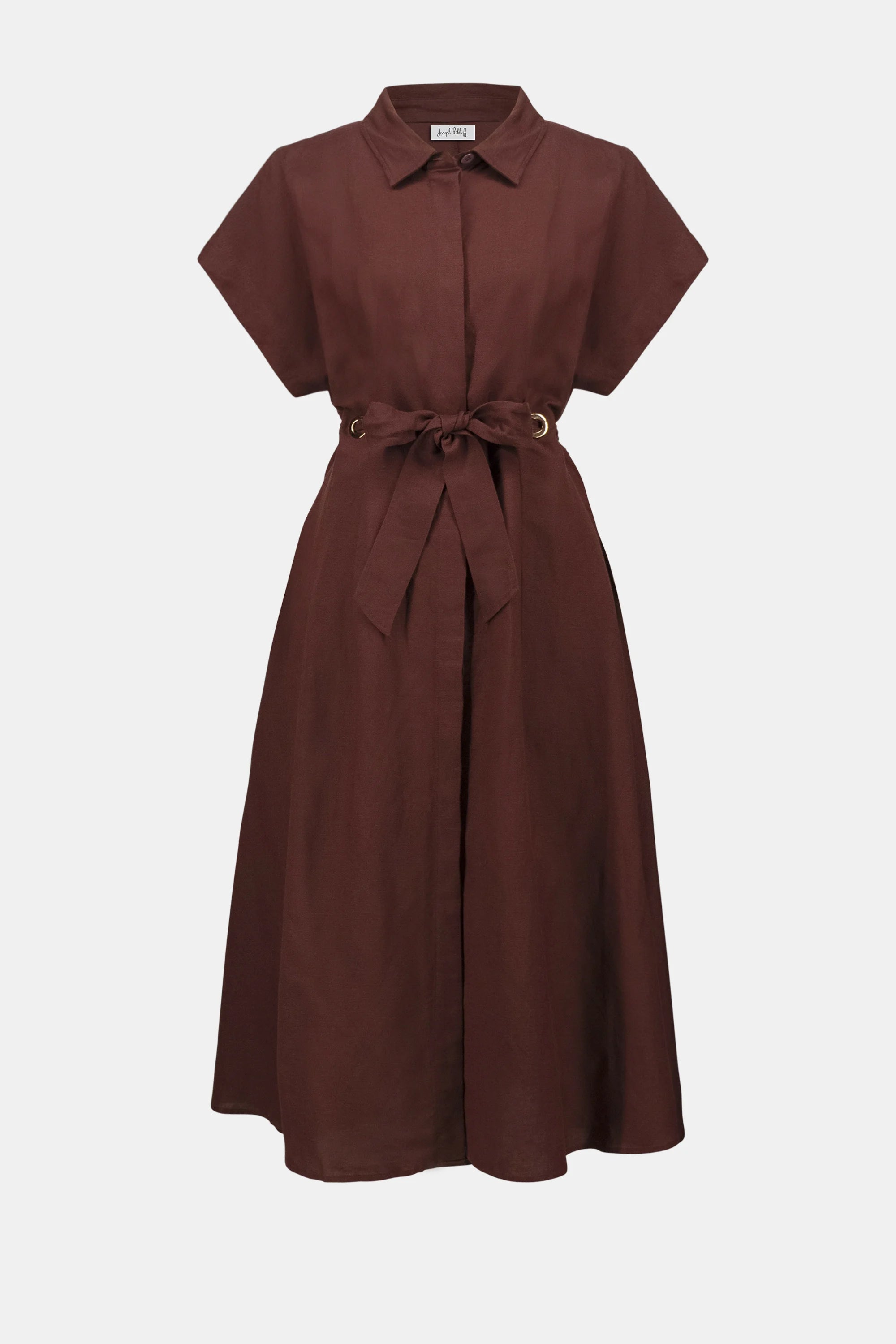 Joseph Ribkoff Linen Blend Fit And Flare Shirt Dress With Sash 262907 Joseph Ribkoff Linen Blend Fit And Flare Shirt Dress With Sash 262907