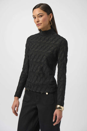 Joseph Ribkoff Textured Knit Fitted Top