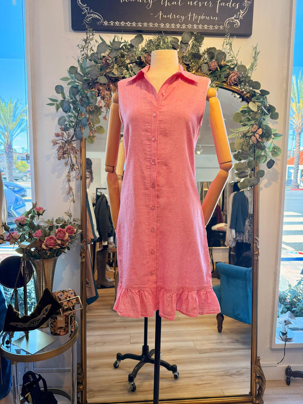 Pure Amici Sleeveless Ruffle Dress