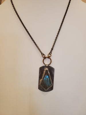 Mikal Winn Labradorite Tag Necklace