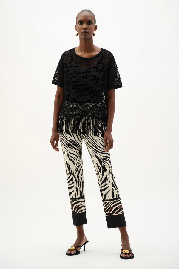 Joseph Ribkoff Millennium Printed Straight Pull-On Pants