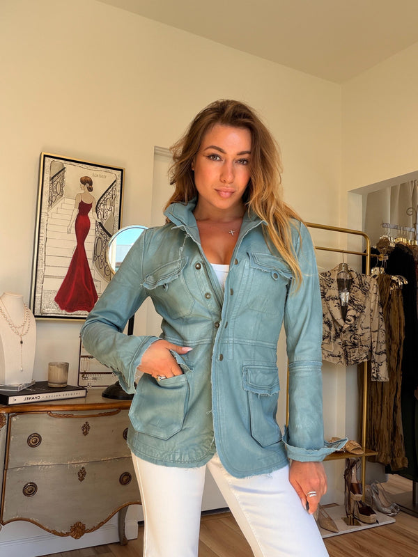 Jakett NYC Meryl Vintage Leather Jacket – Long-Line Fringe Detail