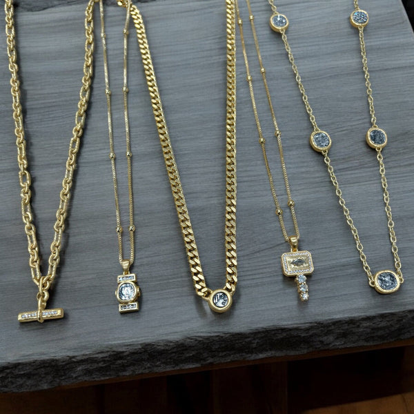 Tat2 Designs Mini Vintage Pavia Station Necklace