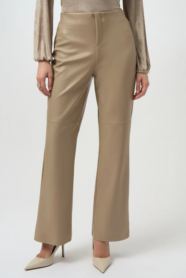 Joseph Ribkoff Leatherette Wide Leg Pull-On Pants