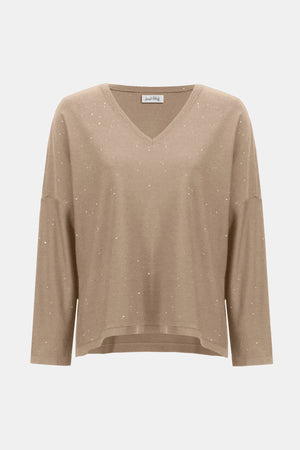 Joseph Ribkoff Sequined Sweater Knit Boxy Top