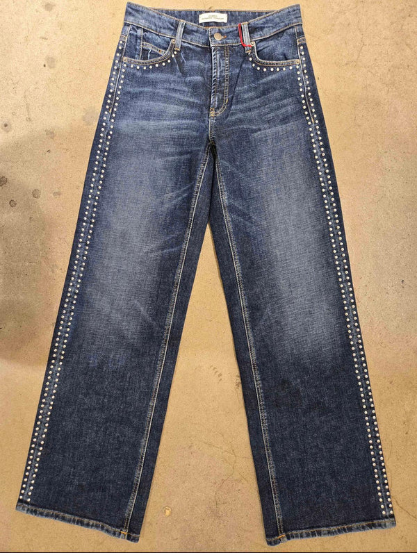 Cambio At Fashionlink Aimee Dark Cross Authentic Denim Jeans