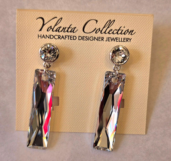 Yolanta Collection Silver Comet Pendant Earing