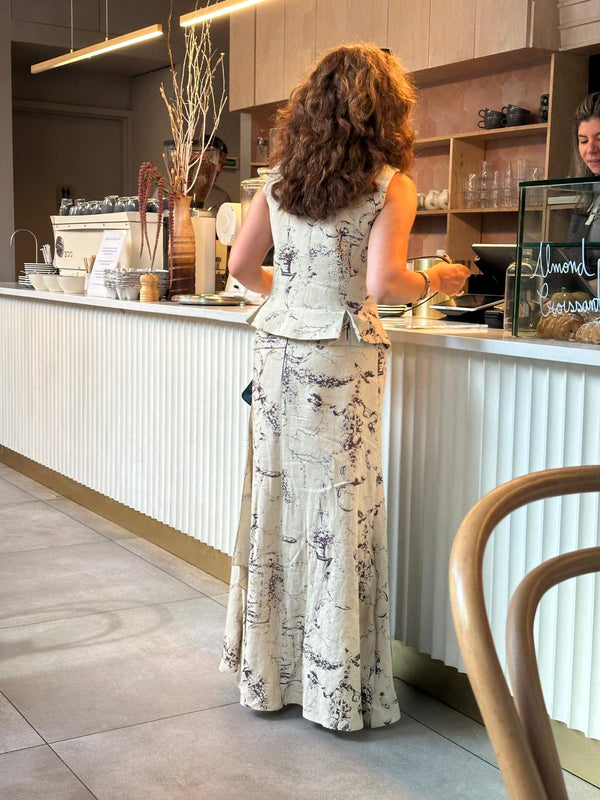 T.ba Pleats Vest Linen