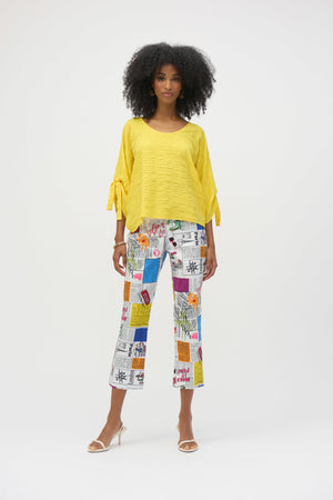 Joseph Ribkoff Millennium Word Print Flared Pants