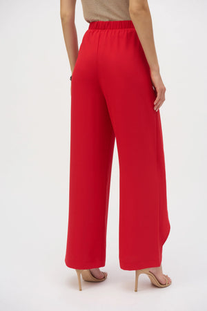 Joseph Ribkoff Woven Wide-leg Pants With Asymmetrical Overlay