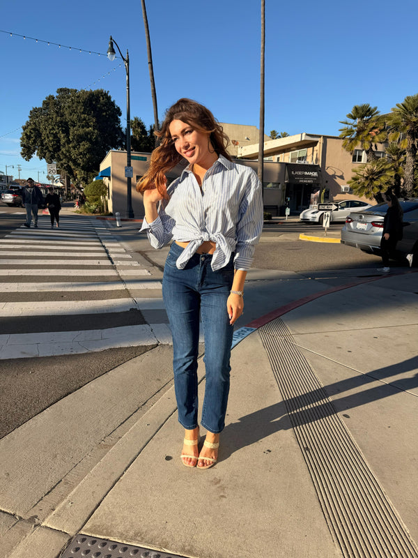 Joseph Ribkoff Long Sleeve Stripe Blouse